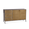 Brooklyn 55" Gunmetal and Brass Sideboard