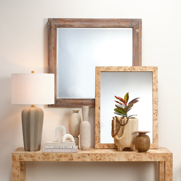 Chandler Rectangle Wood Wall Mirror, Natural
