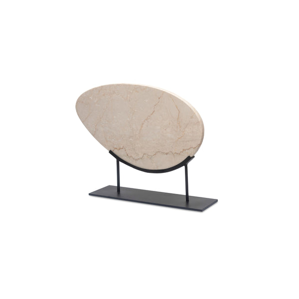 Moe's Galen Sculpture in Botticino Beige Marble