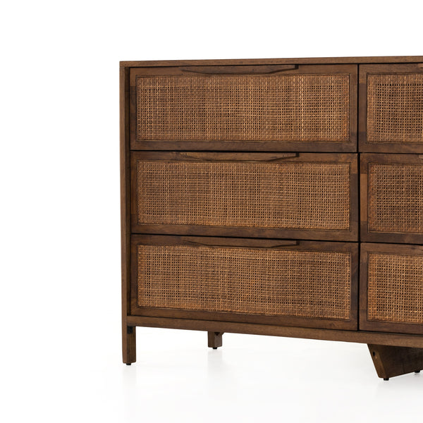 Sydney 6 Drawer Dresser In Brown Wash