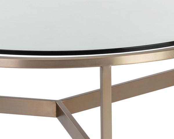 FLATO COFFEE TABLE - ANTIQUE BRASS
