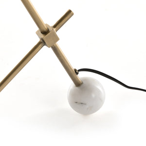 Becker Table Lamp In Charcoal & White Mrbl