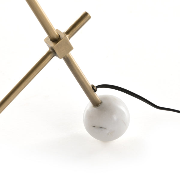 Becker Table Lamp In Charcoal & White Mrbl
