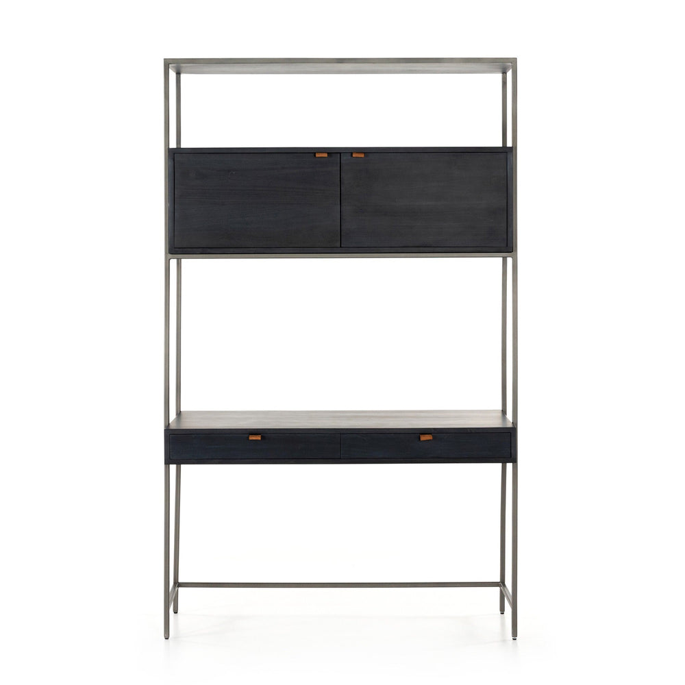Trey Modular Wall Desk - Black Wash Poplar