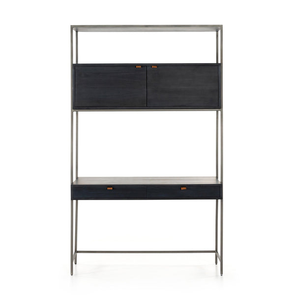 Trey Modular Wall Desk - Black Wash Poplar