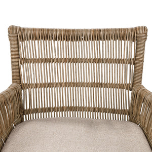 Valerie Outdoor Counter Stool in Teak and Olefin