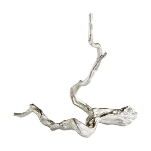 Small Drifting Silver Sculpture In Silver Leaf