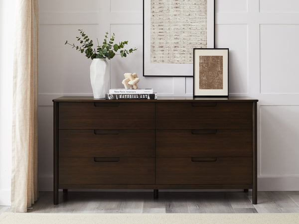 Weston Six Drawer Dresser, Black Walnut