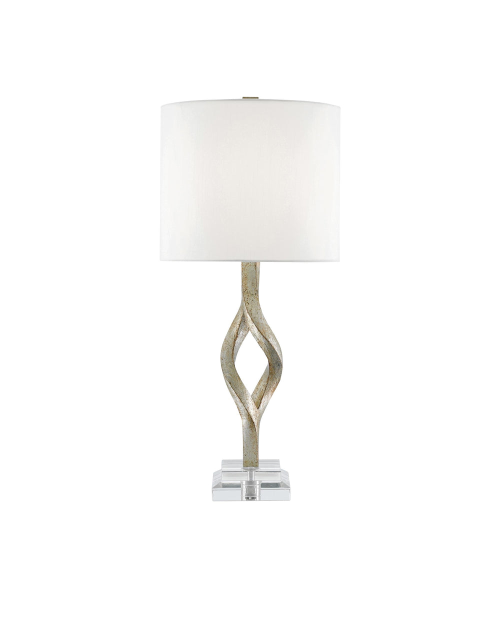 Elyx Table Lamp In Chinois Silver Leaf