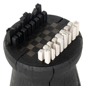 Chess Table In Carbonized Black