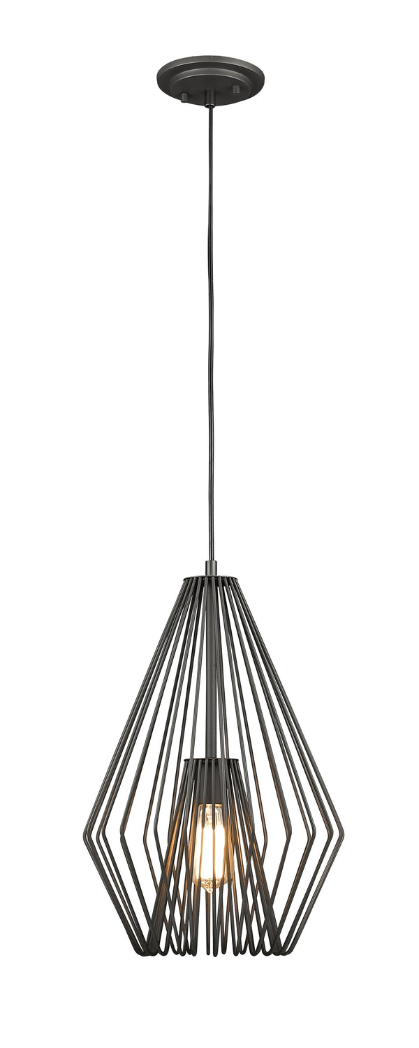 Quintus 1 Light Mini Pendant in Bronze Finish