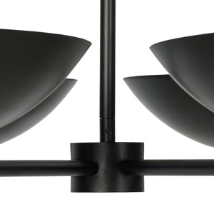 Klaus Chandelier In Jet Black And Aged Brass Iron