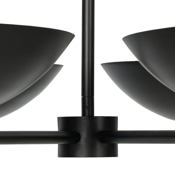 Klaus Chandelier In Jet Black And Aged Brass Iron