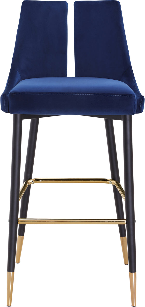 Colin Stool In Navy Velvet