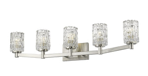 Aubrey 5 Light Vanity in Brushed Nickel Finish