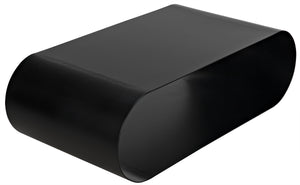 Hera Industrial Steel Coffee Table in Matte Black