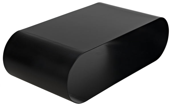 Hera Industrial Steel Coffee Table in Matte Black