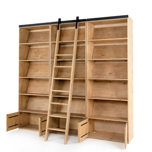 Bane Triple Bookshelf W/ Ladder In Smoked P