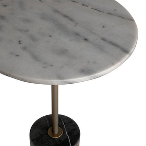 Santosha Side Table with Stone Top