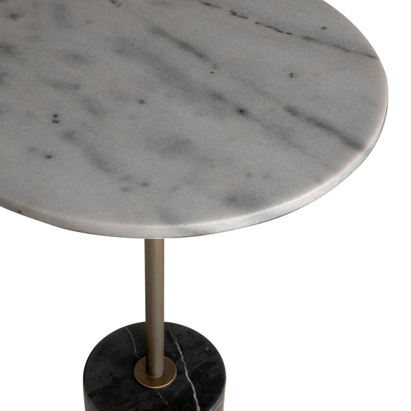 Santosha Side Table with Stone Top