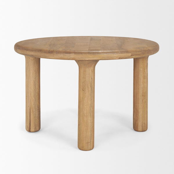 Soma 48" Light Brown Acacia Wood Round Dining Table