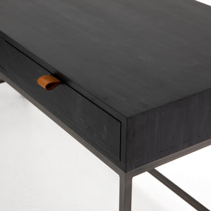Trey Desk System With Filing Cabinet in Black Wash