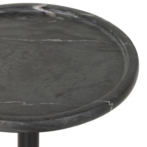 Viola Accent Table In Black Marble