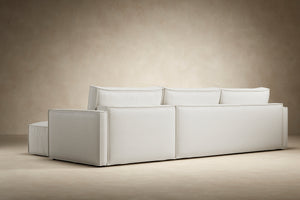 NEWILLA SOFA BED W/LOUNGER 57"X118", W/SLIM ARM RESTS