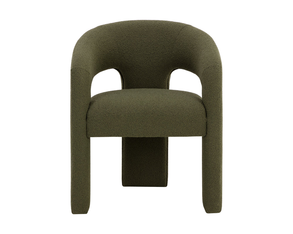 ISIDORE DINING ARMCHAIR - COPENHAGEN OLIVE