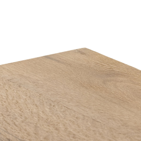 Elbert Console Table In Rustic Oak Veneer