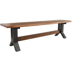 Bellamy Solid Wood Bench - Amber Brown