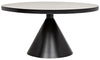 Cone Dining Table, Black Steel
