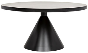 Cone Dining Table, Black Steel