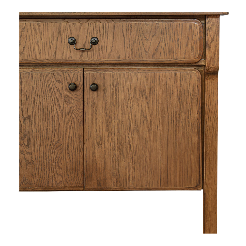 Caroline Sideboard with Curved Legs in Warm Brown