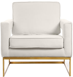 Alfonso Accent Chair In Cream Velvet