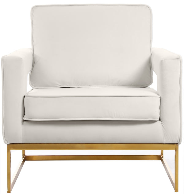 Alfonso Accent Chair In Cream Velvet