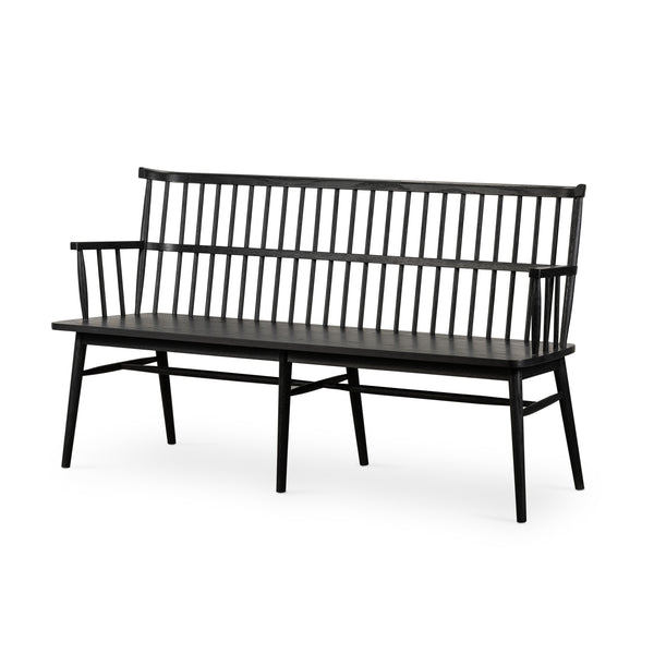 Aspen Large Bench In Black Oak