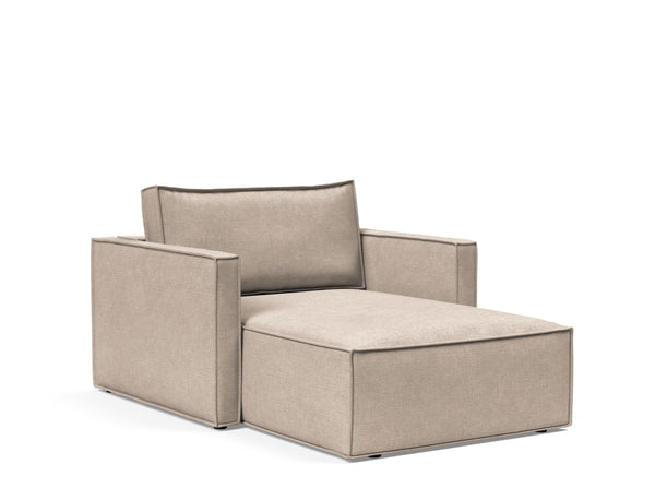 NEWILLA LOUNGER CHAIR W/SLIM ARM RESTS, 39"X61"