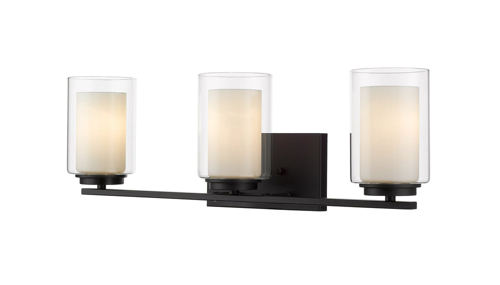 Willow 3 Light Vanity in Matte Black Finish