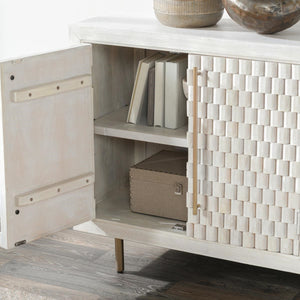 Norwood Solid Wood 4Dr Buffet - Coastal White
