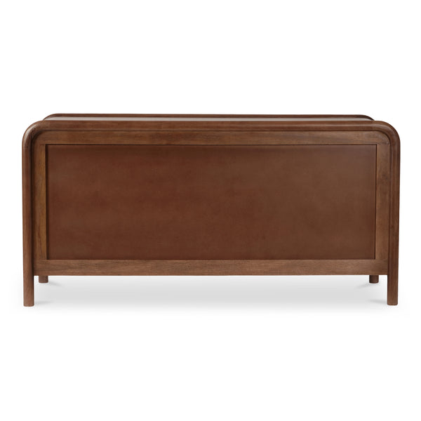 Rye 6 Drawer Dresser in Warm Brown with Soft Rush Front