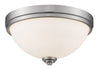 Ashton  2 Light Flush Mount in Brushed Nickel Finish