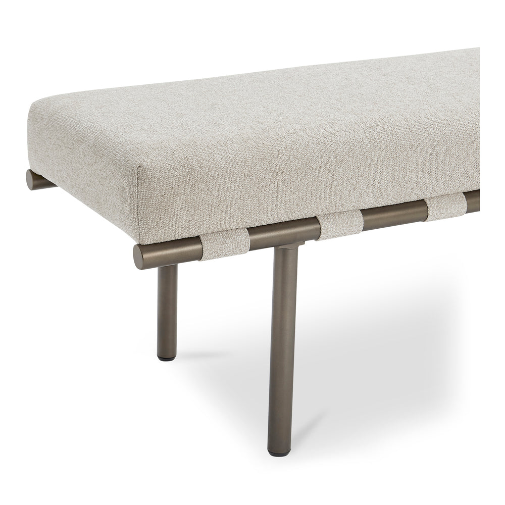 Moe's Carson Dining Bench in Beige