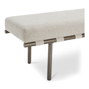 Moe's Carson Dining Bench in Beige