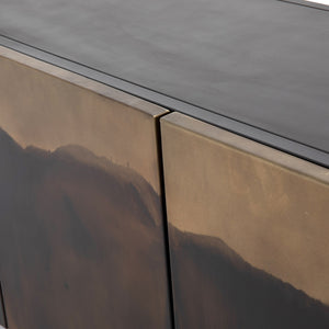 Stormy Media Console in Aged Brown