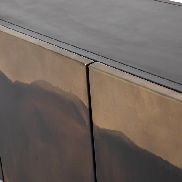 Stormy Media Console in Aged Brown