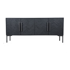 Moe's Fishbone Sideboard in Black Mango Wood