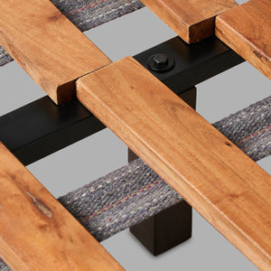 Nigel King Bed - Rustic Brown Acacia