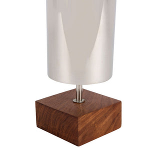 Tube Vase with Wood Base