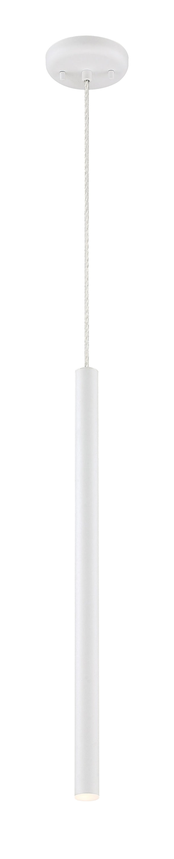 Forest 1 Light Mini Pendant in Matte White Finish